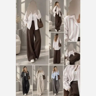 شومیز راه راه جنس بوگاتی قد 75